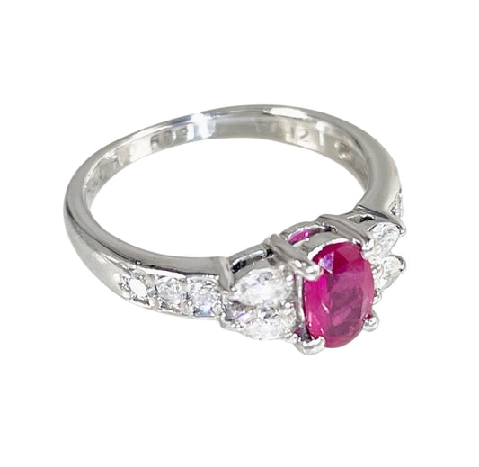 R0.503ct D0.12ct Pt900 3.5g Ring 