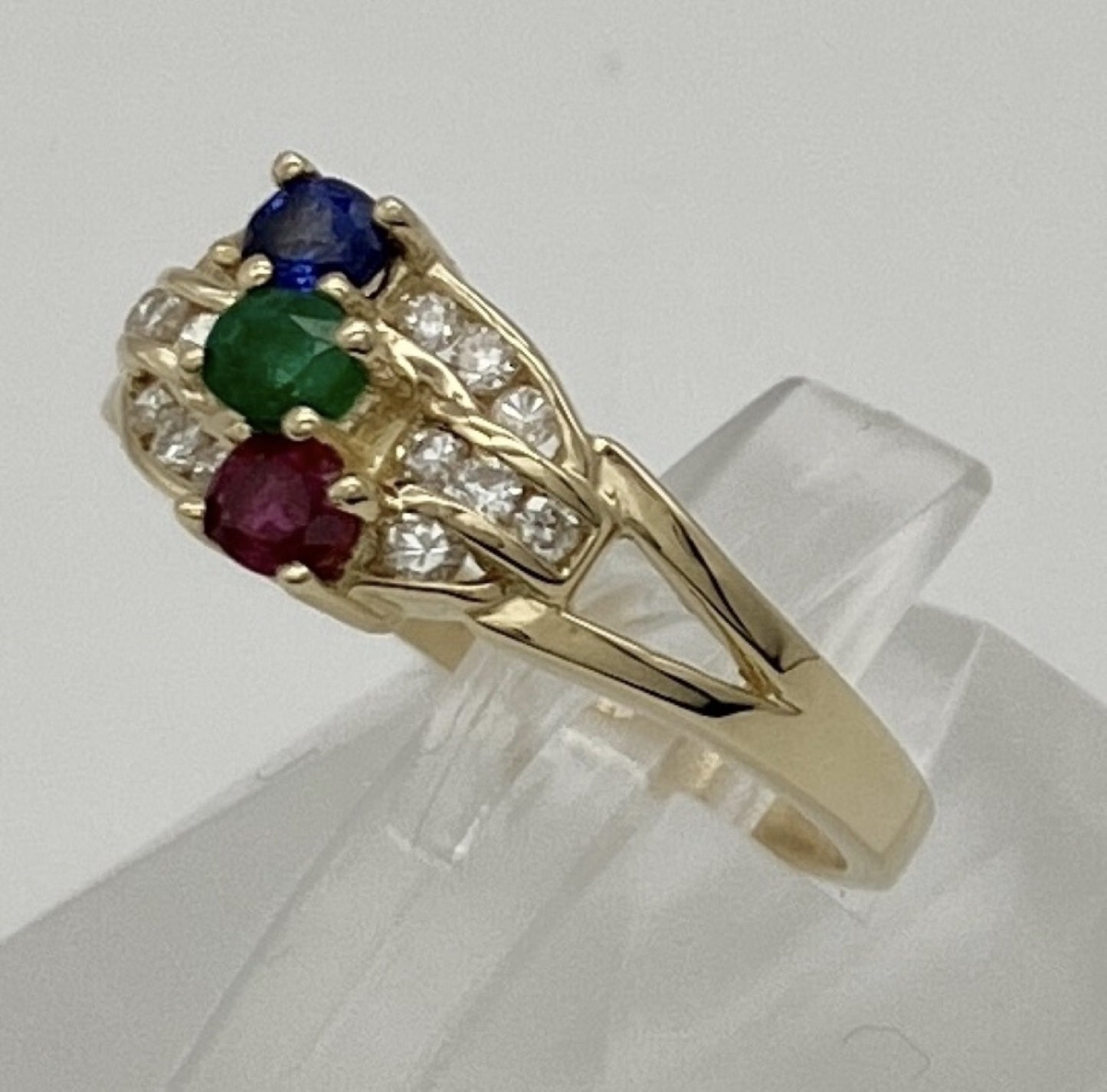 R0.18ct S0.19ct E0.15ct D0.21ct K18 3.8g Ring 