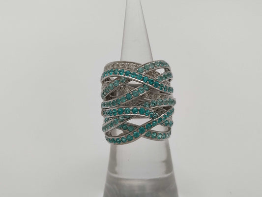 Paraiba Tourmaline 2.31ct D0.75ct 750 15.9g Ring 