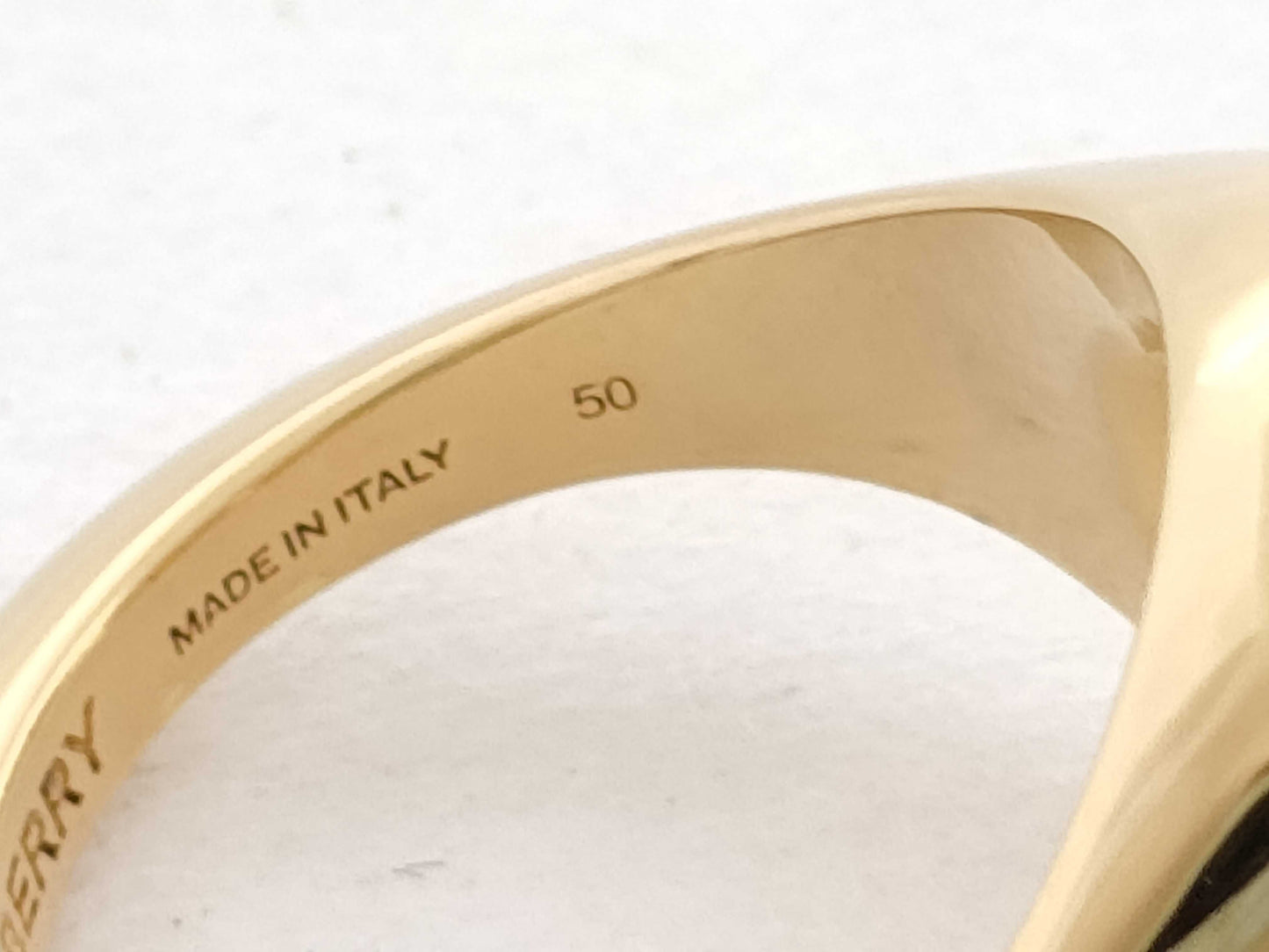 BURBERRY Signet Ring, Gold and Silver, 5.1g, Unused