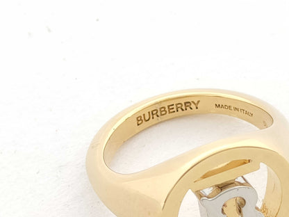 BURBERRY Signet Ring, Gold and Silver, 5.1g, Unused