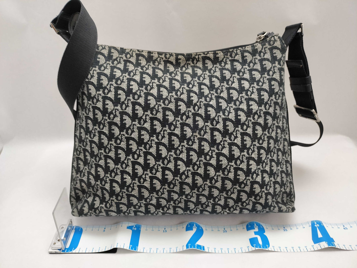 Dior Trotter Trotter Shoulder Bag Navy with Booklet, Card, and Dust Bag