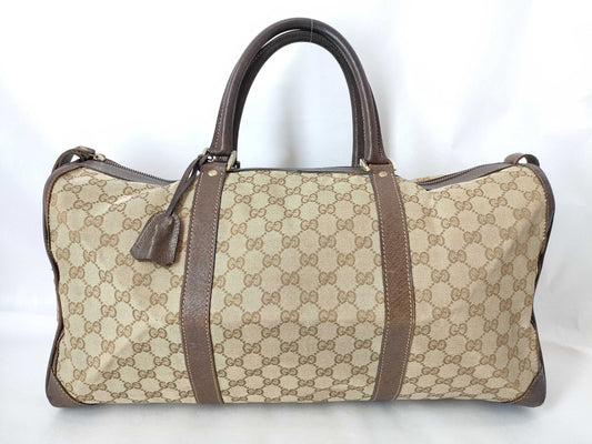 GUCCI GG Canvas GUCCI GG Canvas Leather Boston Bag Boston Bag