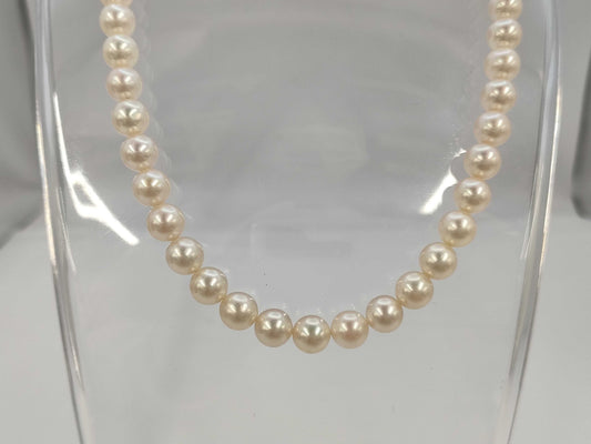 MIKIMOTO Pearl Diameter Approx. 6.9mm-7.4mm K14 28.9g Necklace 