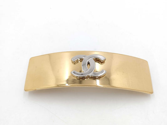 CHANEL CHANEL Valletta Cocomark Gold Silver 98A Hair Accessory Brooch