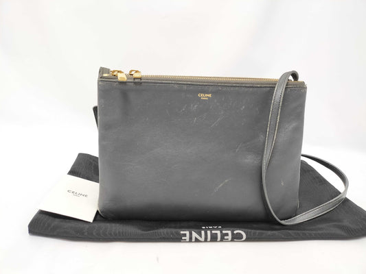 CELINE Trio Leather Shoulder Bag New Model Shoulder Bag