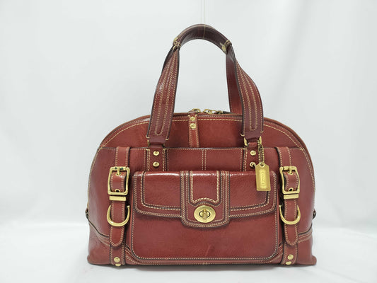 COACH Legacy Turnlock Leather Boston Bag 11085 Handbag