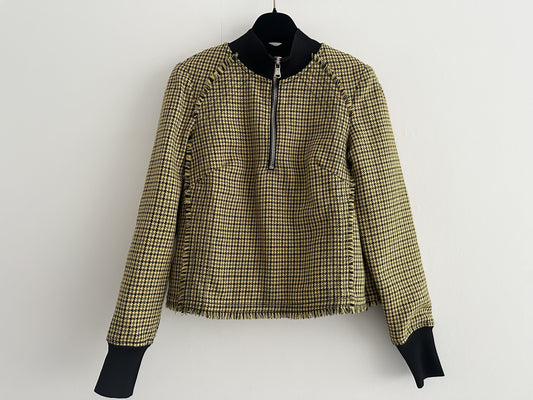 3.1 phillip lim Phillip Lim Half Zip Check Jacket 2016AW Runway Wear Size 0 Jacket