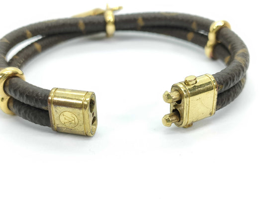 LOUIS VUITTON Monogram Louis Vuitton Keep It Twice Bracelet/Bangle