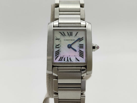 Cartier Tank Francaise SM W51028Q3 2384 765021TX Shell Dial Quartz Women's Watch