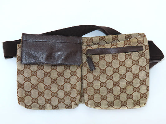 GUCCI GG Canvas Body Bag 28566 Waist Bag