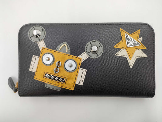 PRADA Wallet 1M0506 Black Robot Wallet
