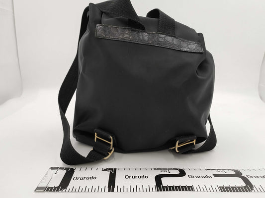 VERSACE Backpack Medusa Nylon Black Rucksack