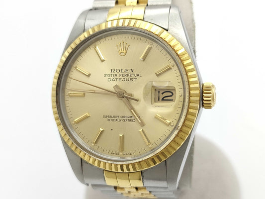ROLEX 16013 9494285 Champagne Dial Jubilee Breath Immovable Boys Watch