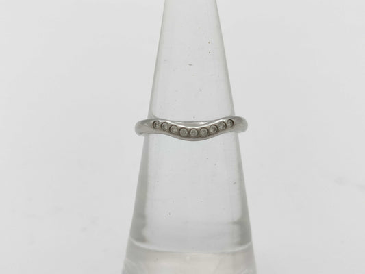 Tiffany&Co. Curved Band Diamond PT950 3.3g Ring 