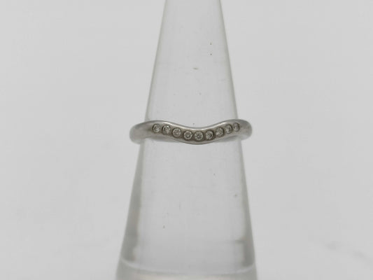 Tiffany & Co. Curved Band Diamond PT950 3.5g Ring 
