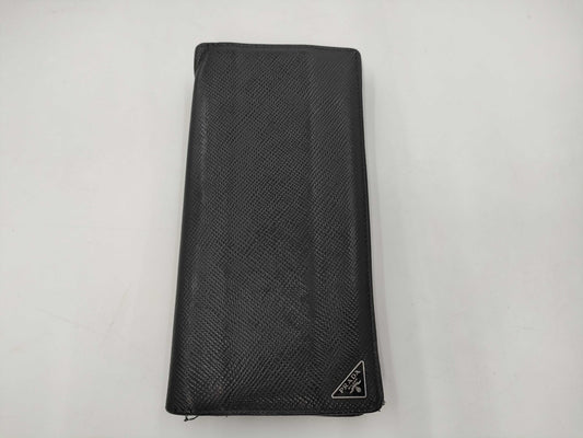 PRADA Saffiano Leather Long Wallet Guarantee Card Wallet