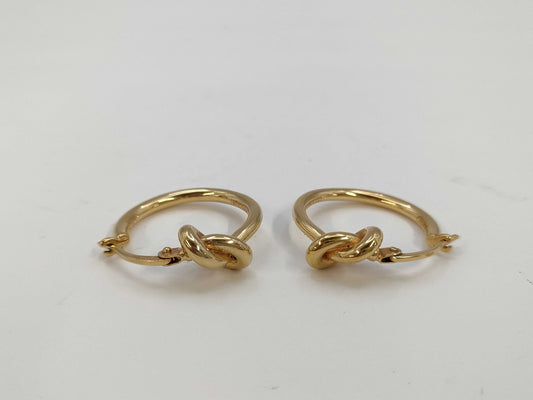 CELINE Knot Hoop Metal 5.0g Earrings 