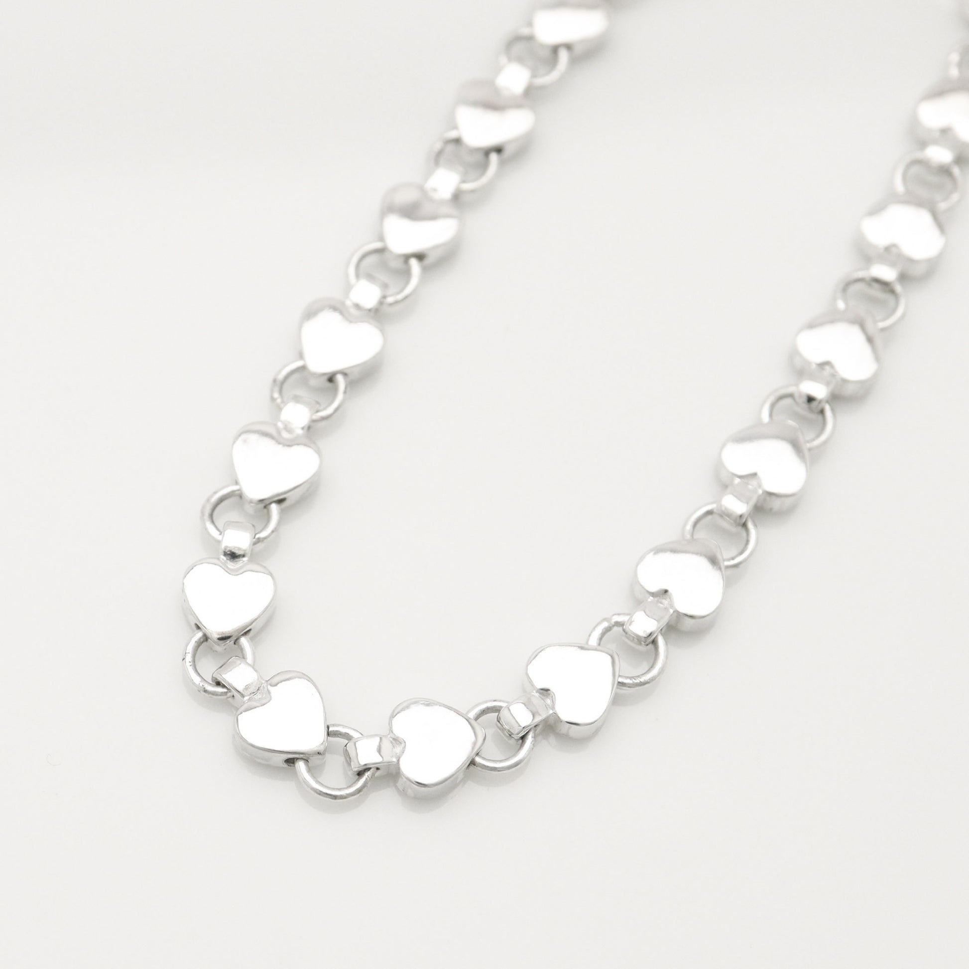 Tiffany & Co. Puff Heart Bracelet in Sterling Silver , Weight: 12.59g