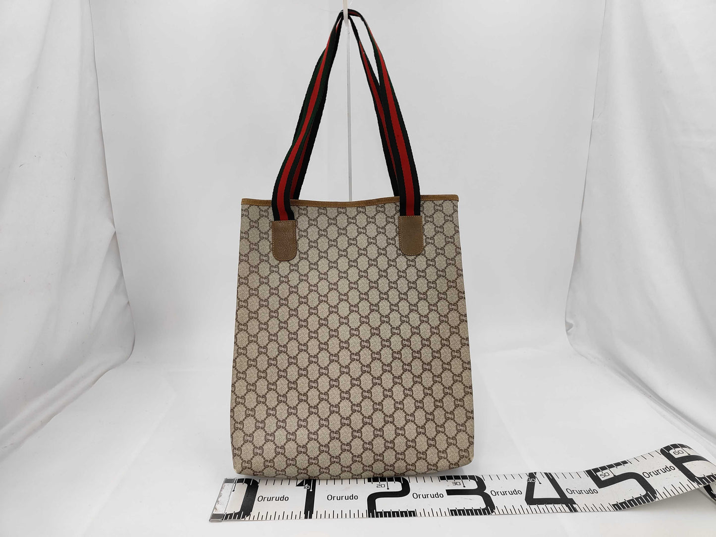 GUCCI Gucci GG Plus Sherry PVC Brown Tote Bag