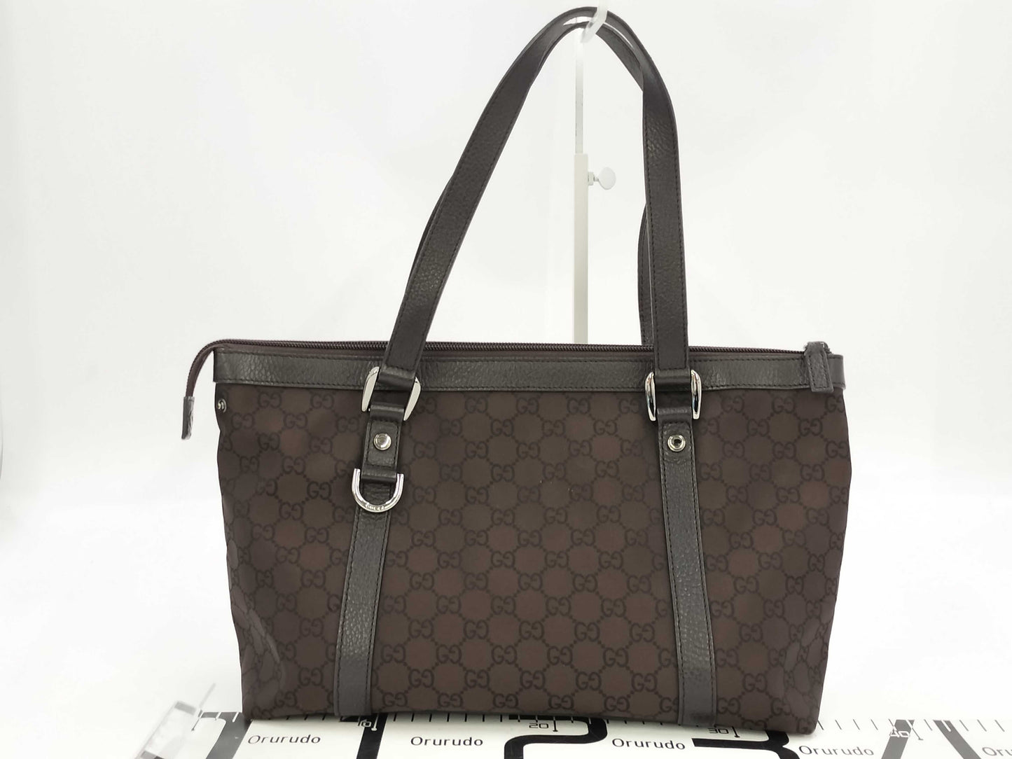 GUCCI Gucci GG Nylon Tote Bag Nylon Dark Brown 268640 Bag