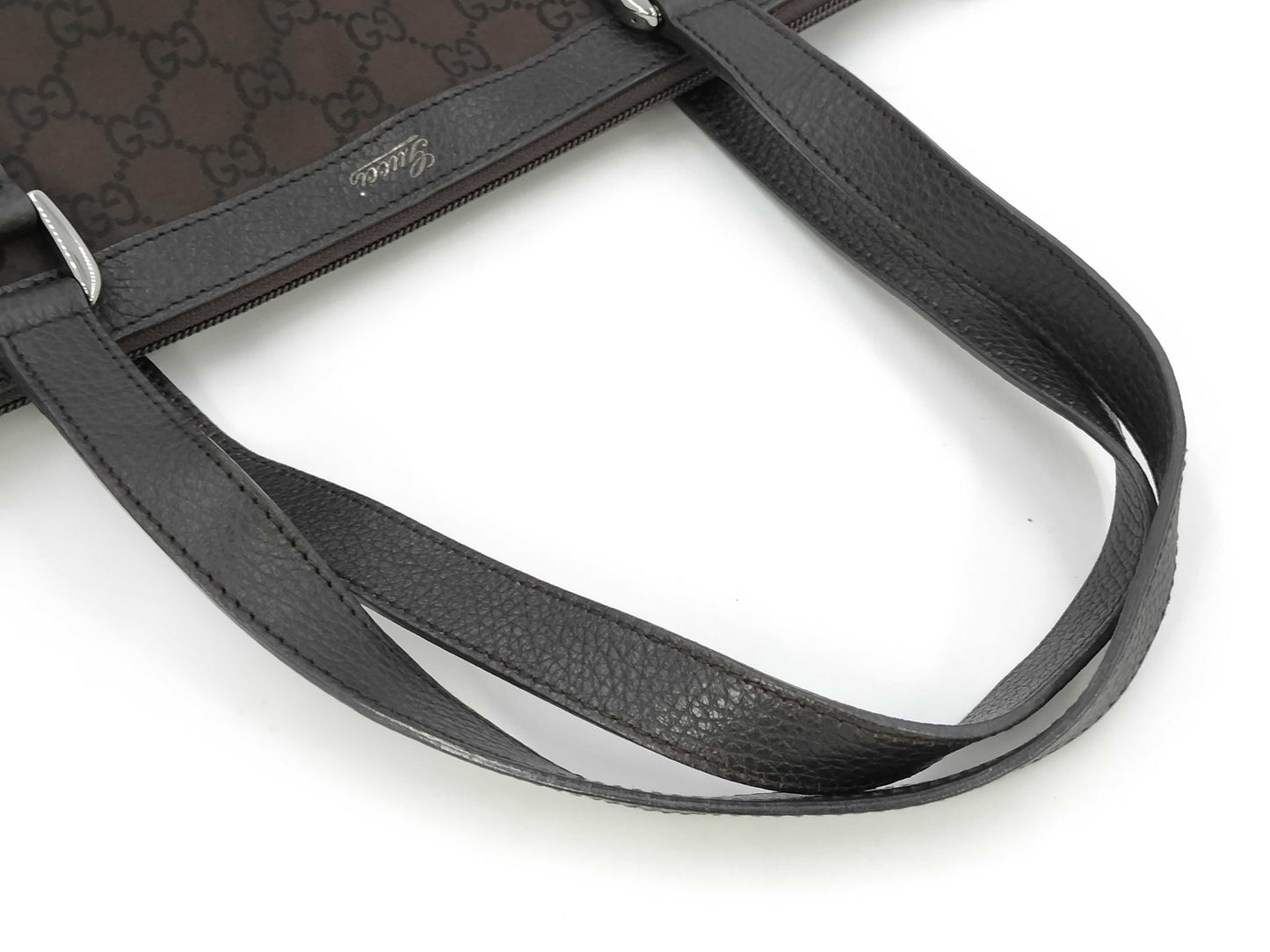 GUCCI Gucci GG Nylon Tote Bag Nylon Dark Brown 268640 Bag