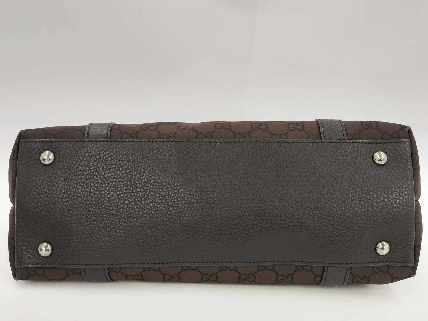 GUCCI Gucci GG Nylon Tote Bag Nylon Dark Brown 268640 Bag