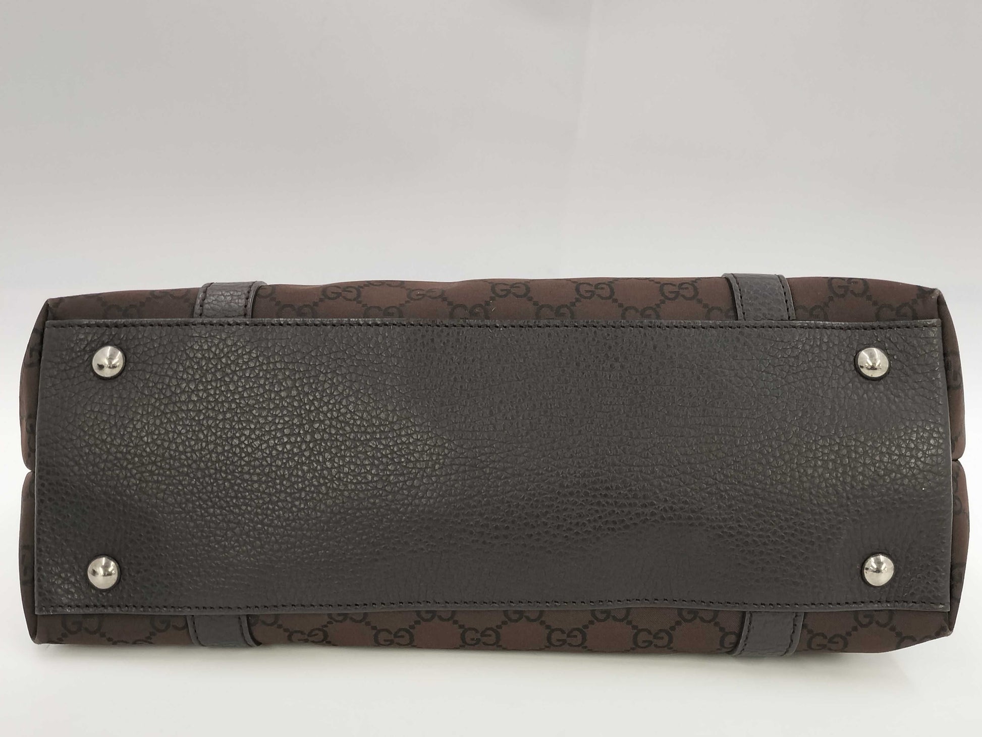 GUCCI Gucci GG Nylon Tote Bag Nylon Dark Brown 268640 Bag