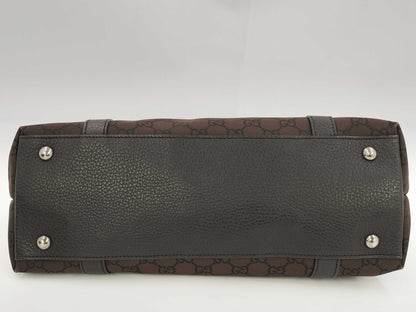 GUCCI Gucci GG Nylon Tote Bag Nylon Dark Brown 268640 Bag