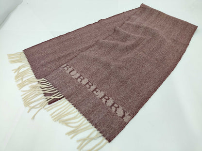 BURBERRY Burberry Muffler Cashmere Bordeaux White Other Accessories