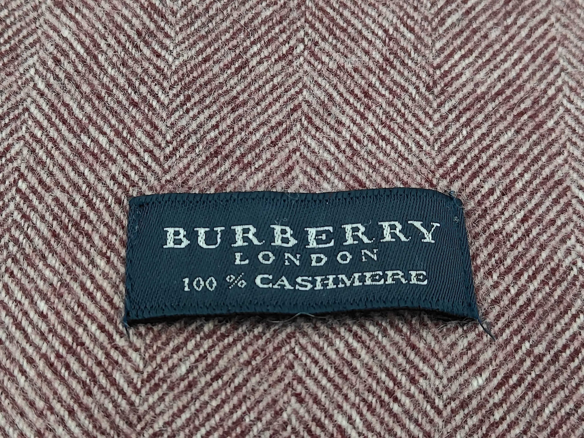 BURBERRY Burberry Muffler Cashmere Bordeaux White Other Accessories