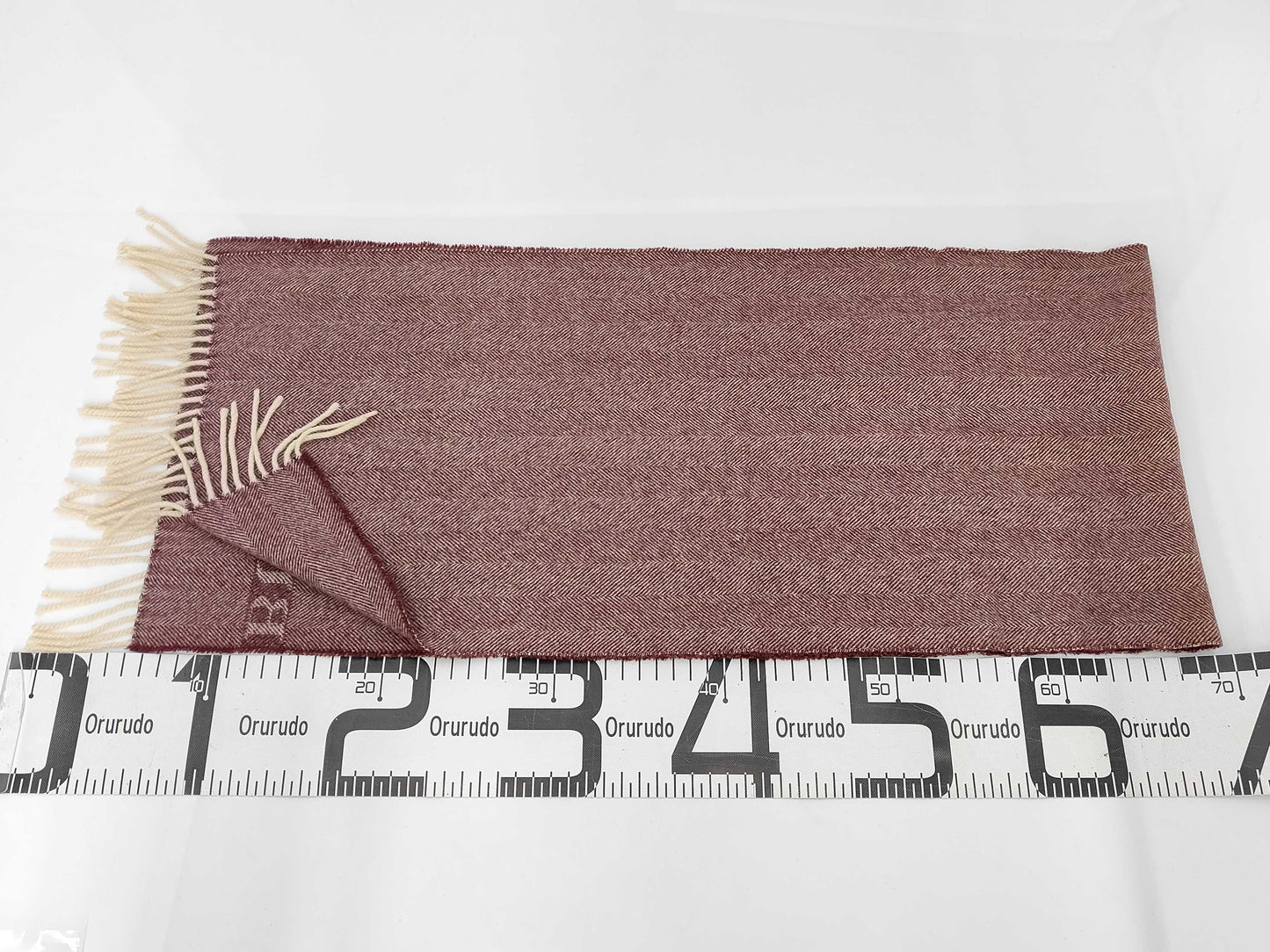 BURBERRY Burberry Muffler Cashmere Bordeaux White Other Accessories