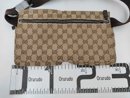 GUCCI Gucci GG Canvas Body Bag Brown 28566 Waist Bag