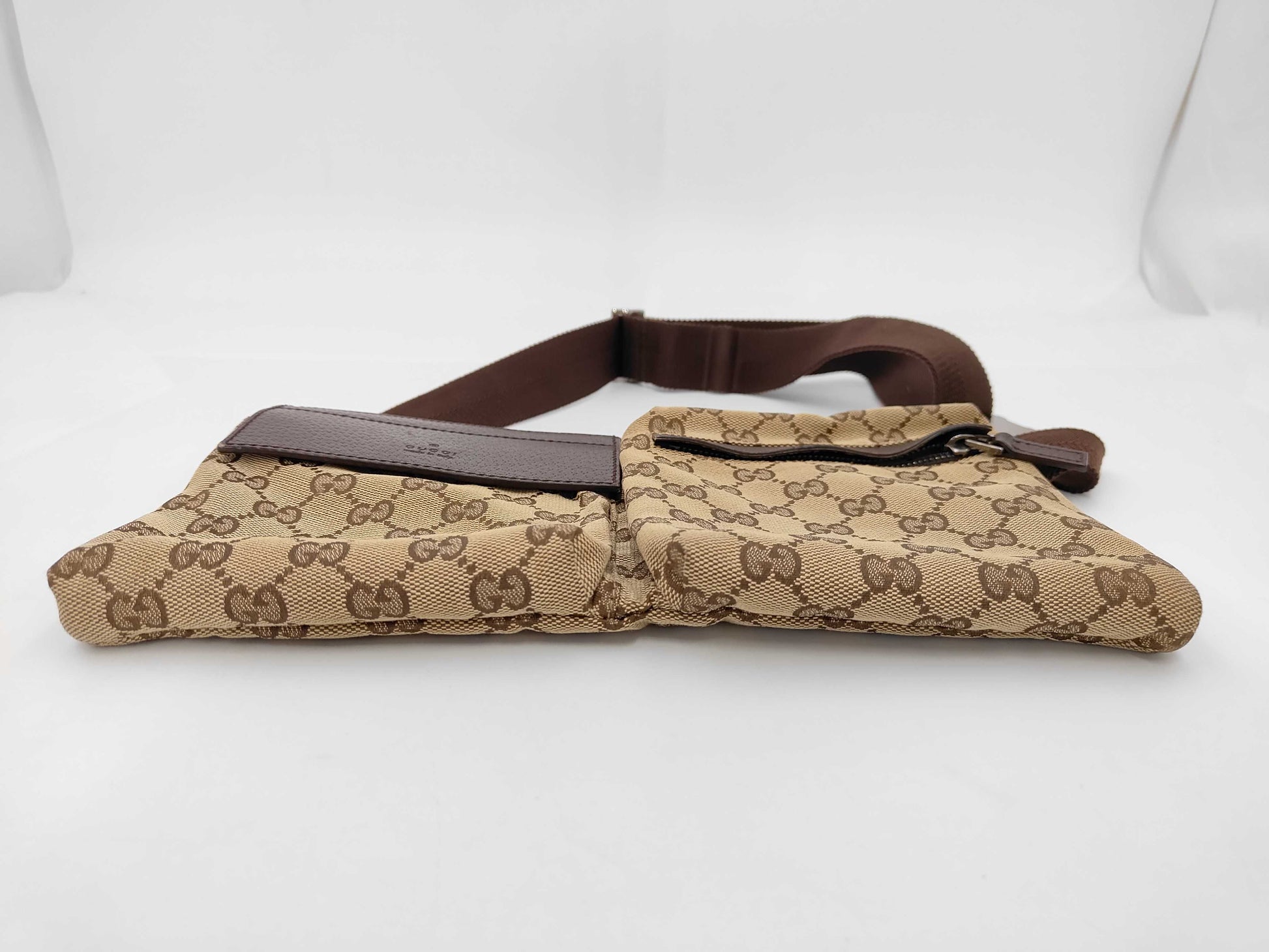 GUCCI Gucci GG Canvas Body Bag Brown 28566 Waist Bag