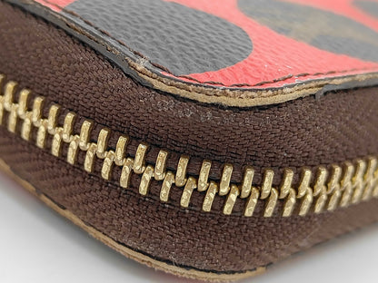 LOUIS VUITTON Louis Vuitton Pumpkin Dot YK Zippy Wallet Rouge MI2122 Wallet
