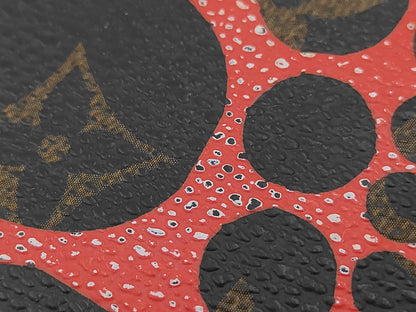 LOUIS VUITTON Louis Vuitton Pumpkin Dot YK Zippy Wallet Rouge MI2122 Wallet