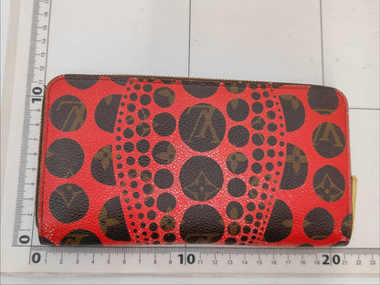 LOUIS VUITTON Louis Vuitton Pumpkin Dot YK Zippy Wallet Rouge MI2122 Wallet