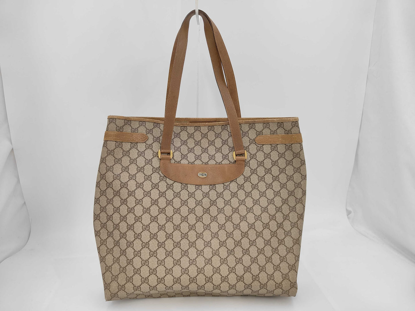 GUCCI Gucci GG Plus PVC Brown 39.02.061 Tote Bag