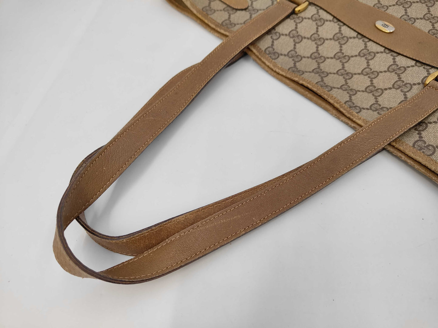 GUCCI Gucci GG Plus PVC Brown 39.02.061 Tote Bag