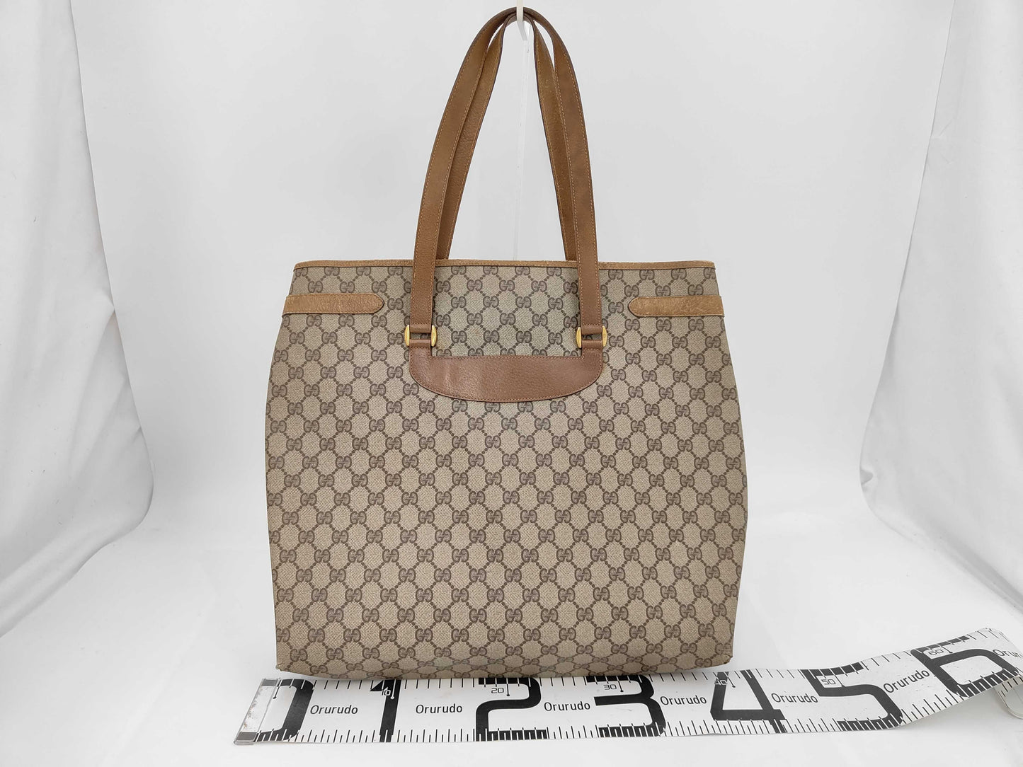 GUCCI Gucci GG Plus PVC Brown 39.02.061 Tote Bag