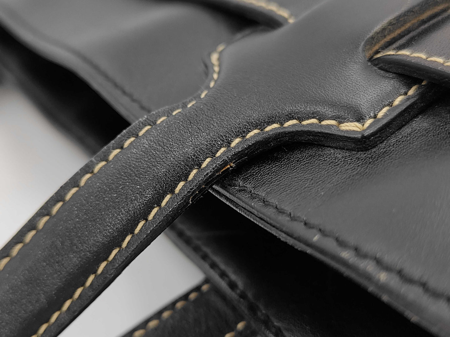 GUCCI Gucci Tote Bag Leather Black 001.4290 Handbag