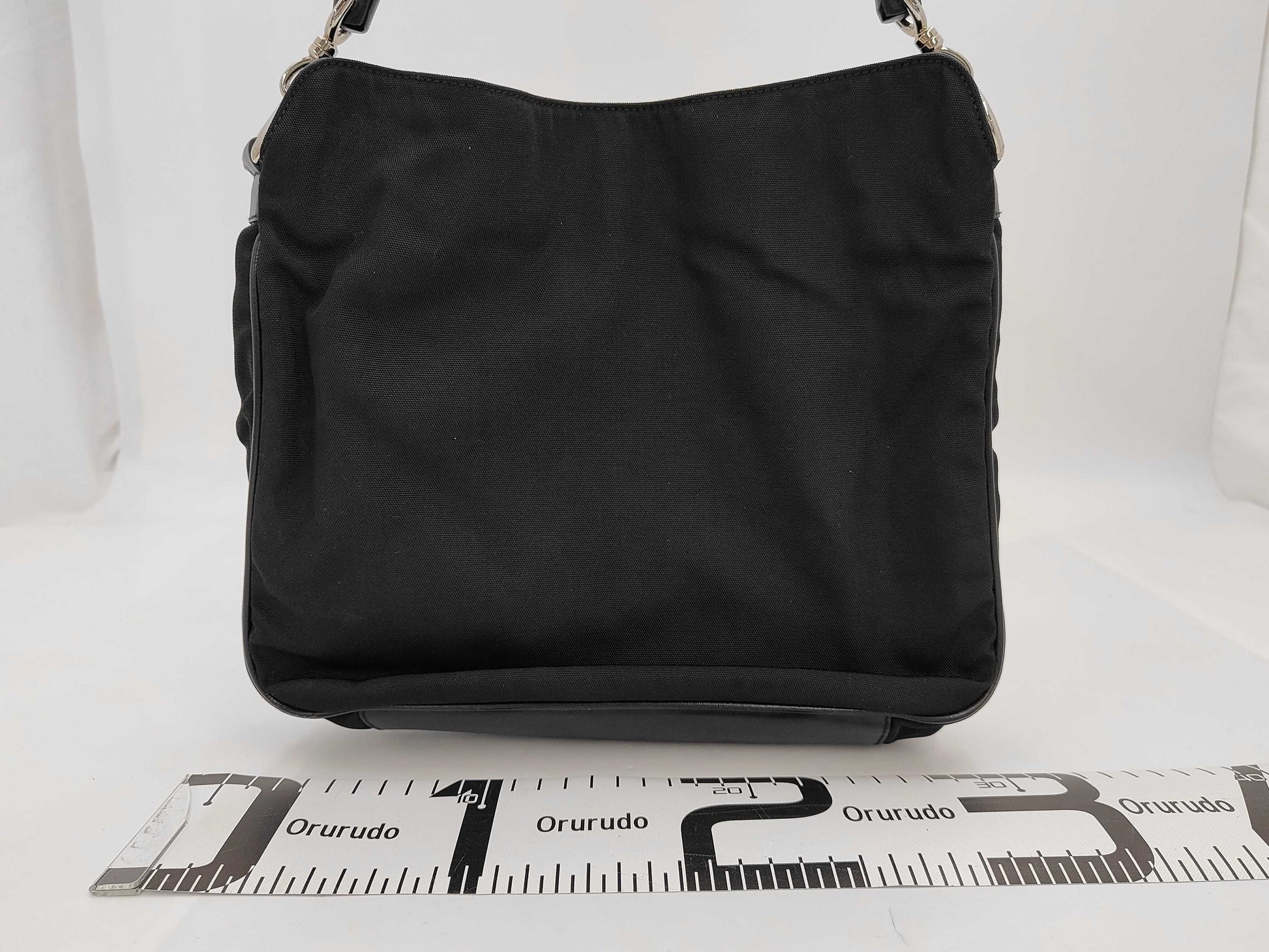 GUCCI Gucci Bamboo 2way Bag Nylon Black 001-1638 Handbag