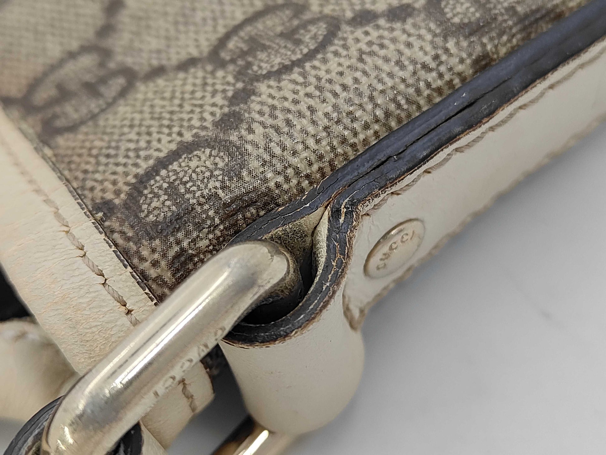 GUCCI Gucci GG Plus PVC Brown 223666 Shoulder Bag