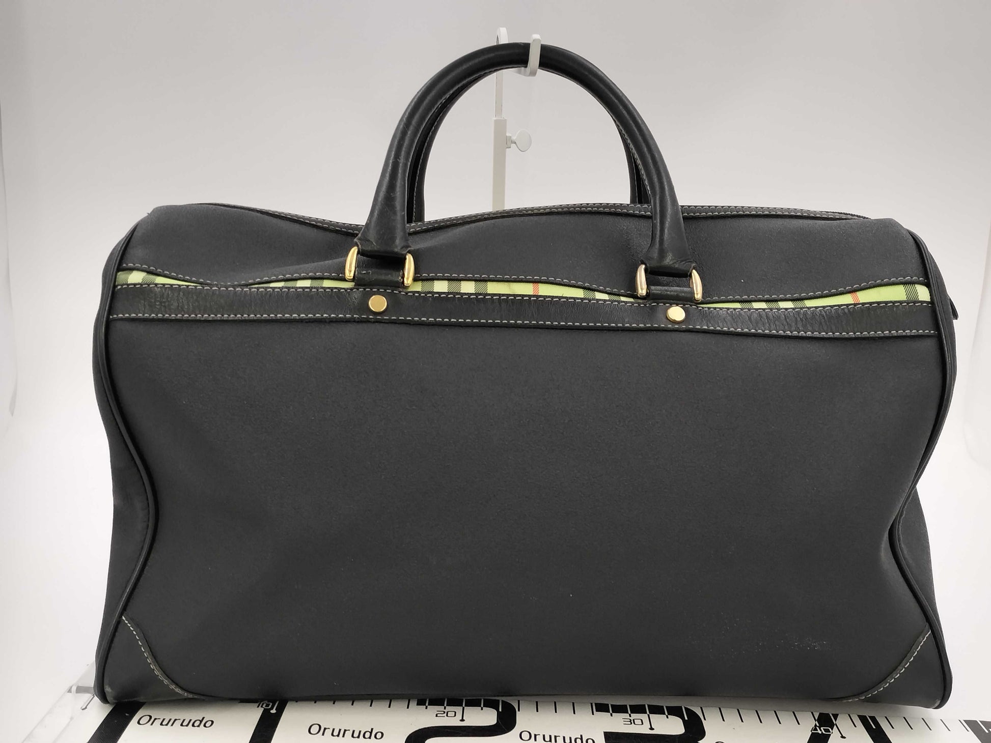 BURBERRY Leather Black Boston Bag