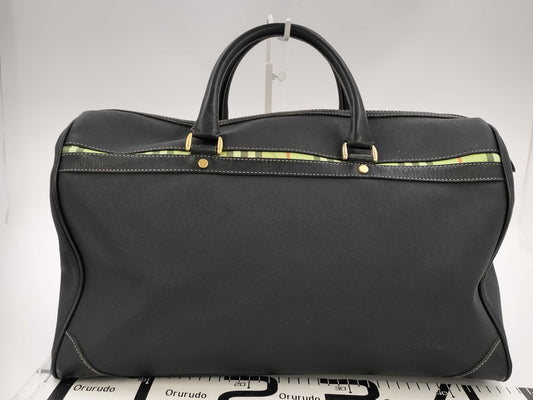 BURBERRY Leather Black Boston Bag