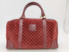 CELINE Macadam Mini Boston Suede Bordeaux Handbag