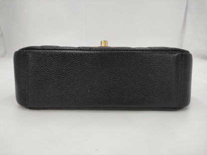 CHANEL Matrasse Caviar Skin Coin Charm Chain Shoulder Bag