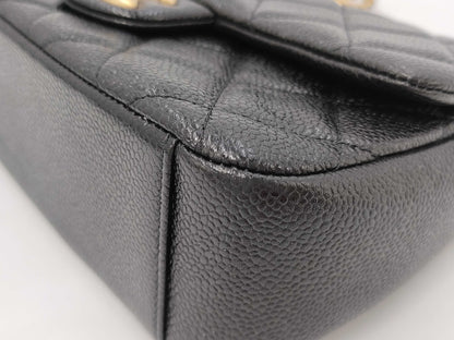 CHANEL Matrasse Caviar Skin Coin Charm Chain Shoulder Bag