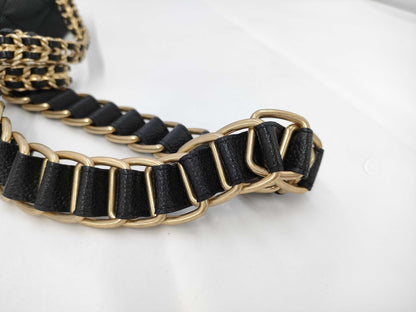 CHANEL Matrasse Caviar Skin Coin Charm Chain Shoulder Bag