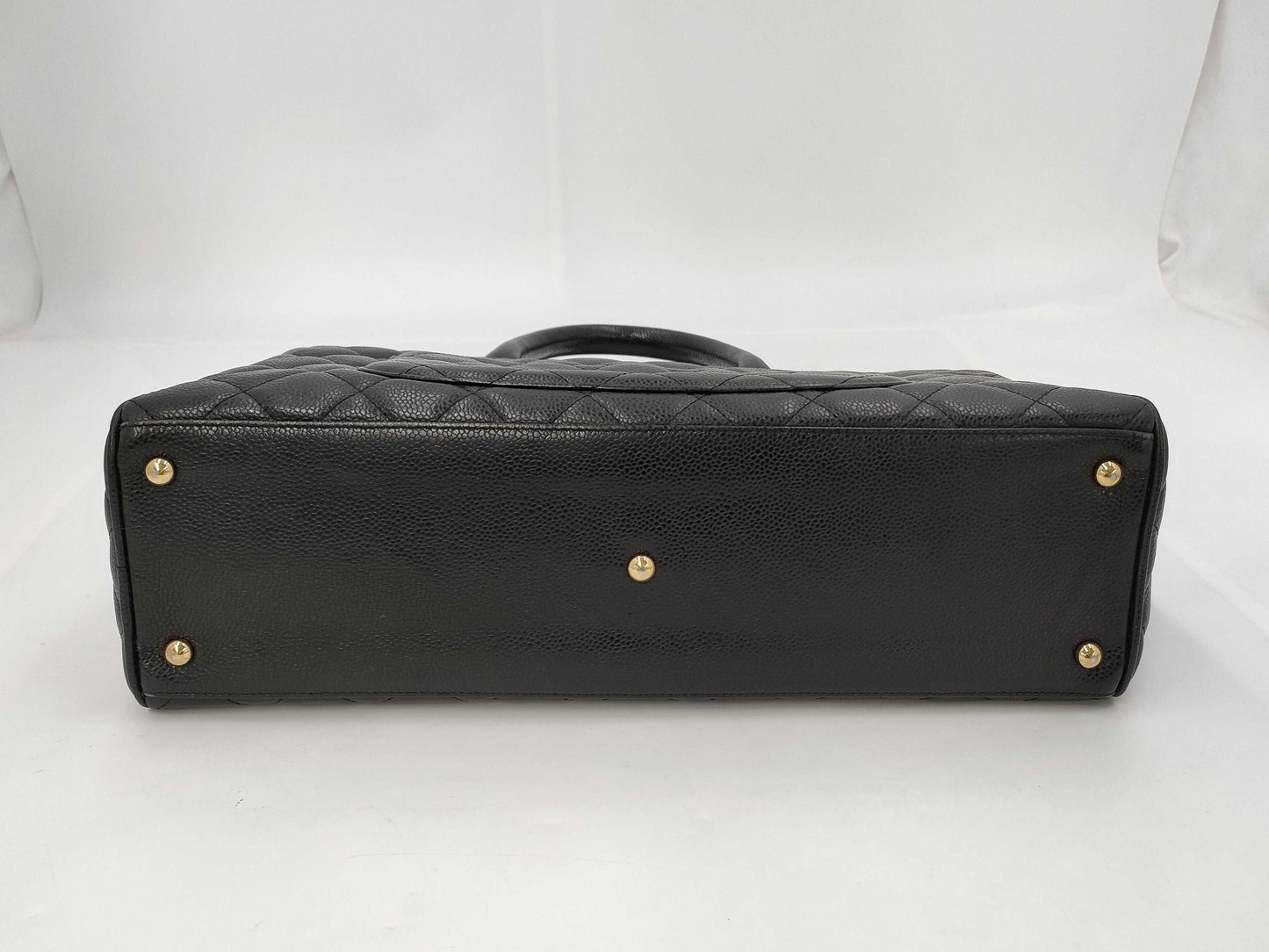 CHANEL Caviar Skin Bowling Bag Black Handbag